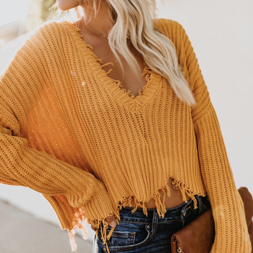 Distressed sweater